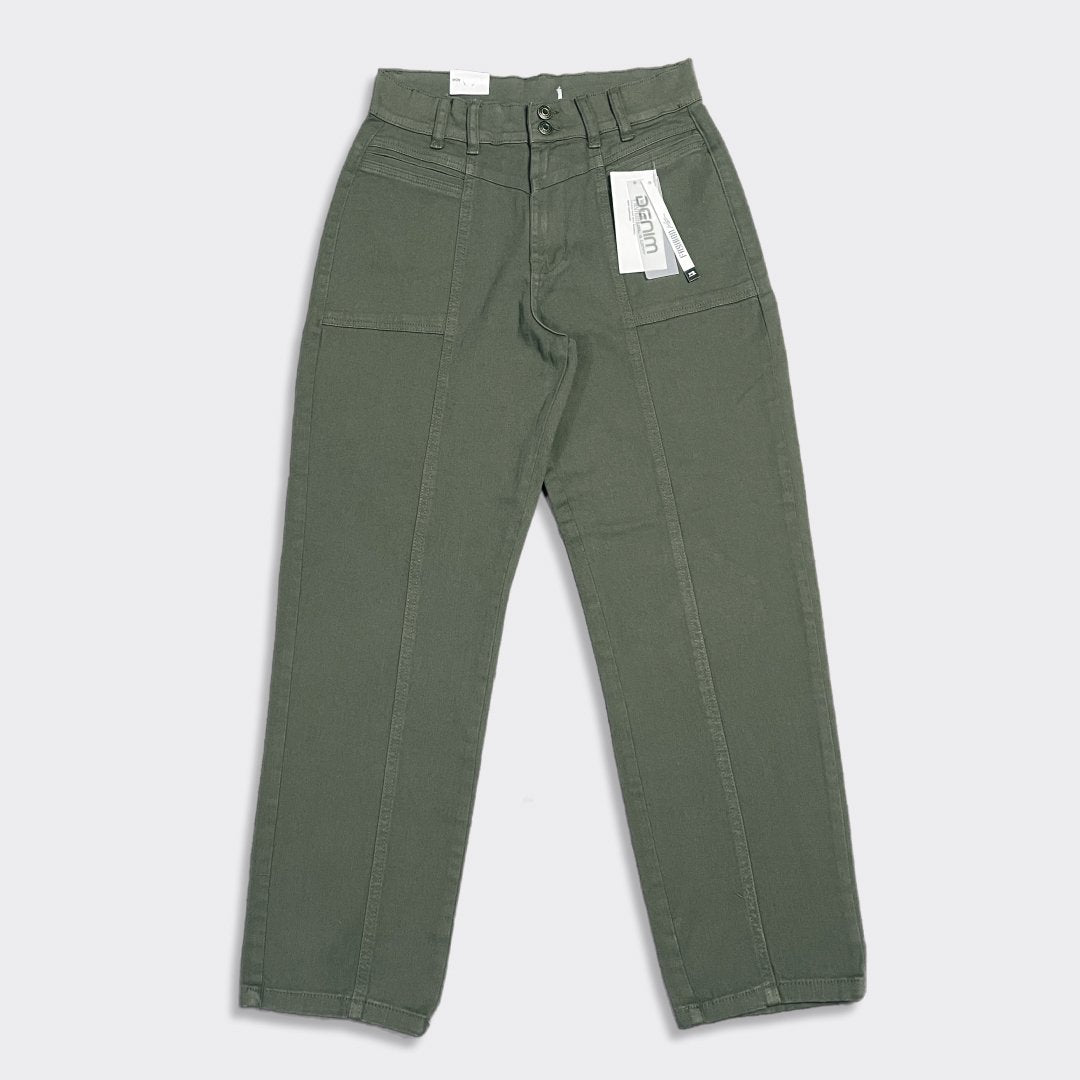 Kensie Green Baggy Fit Denim Jeans